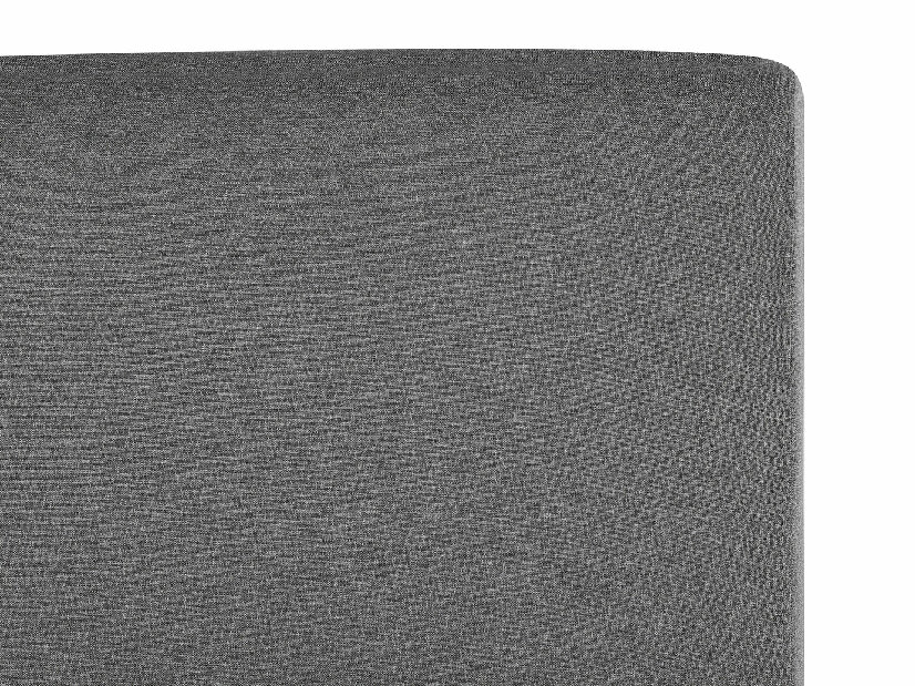Kontinentalni krevet 140 cm MADOM (tkanina) (siva) (s podnicom i madracem)