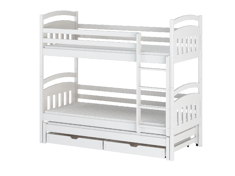 Dječji krevet 80 x 180 cm ANIE (s podnicom i prostorom za odlaganje) (bijela)