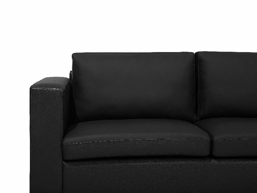 Sofa trosjed HEINOLA (koža) (crna)