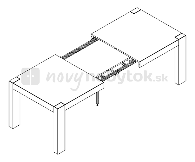 Blagovaonski stol STOL/180/95 (za 8 do 10 osoba) 