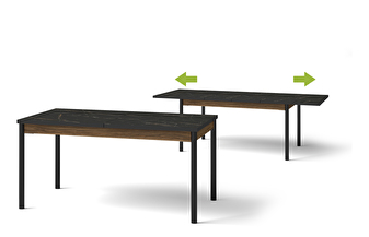 Blagovaonski stol na razvlačenje Phelan P14 (orah warmia + crna)