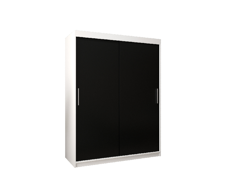 Ormar za garderobu 150 cm Toki (bijela mat + crna mat)