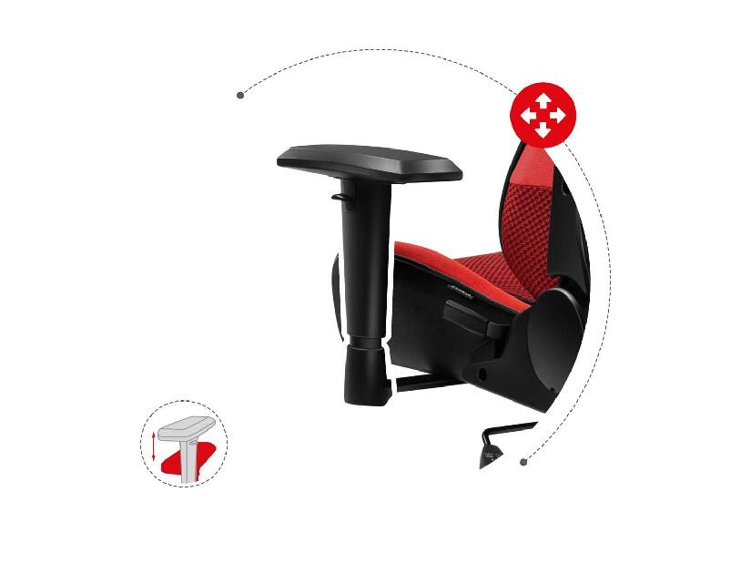 Gaming stolica Fusion 6.2 (crna + crvena)