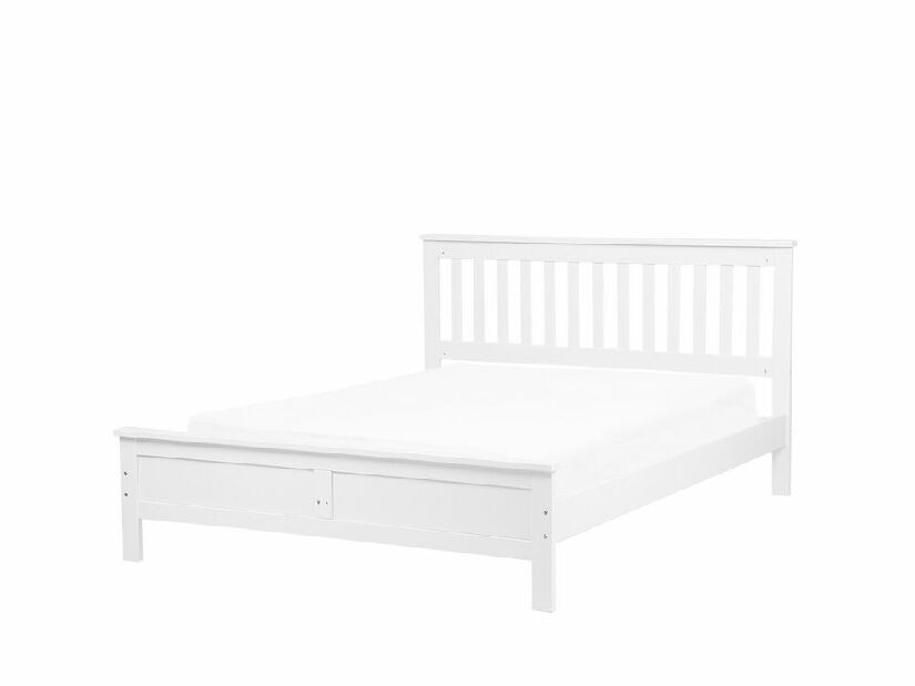 Bračni krevet 140 cm MAYA (s podnicom) (bijela)
