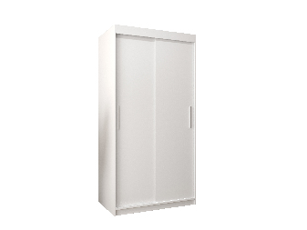 Ormar za garderobu 100 cm Toki (bijela mat + bijela mat)