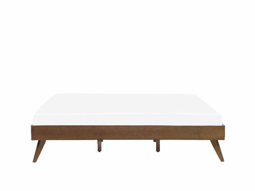 Bračni krevet 180 cm BERRY (s podnicom) (tamno drvo)