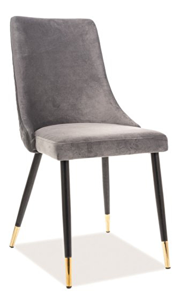 Blagovaonska stolica Polly (siva + crna)