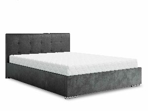 Bračni krevet 160 cm Hermila (tamnosiva) (s podnicom i prostorom za odlaganje)