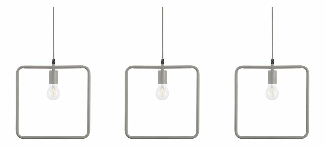 Set visećih svjetiljki 3 kom. LERIK (metal) (siva)