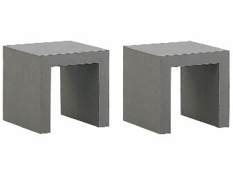 Set 2 kom. vrtnih stolica TONUTO (beton) (siva)