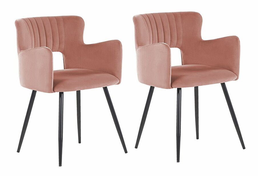 Set blagovaonskih stolica (2 kom.) Shelba (ružičasta) 