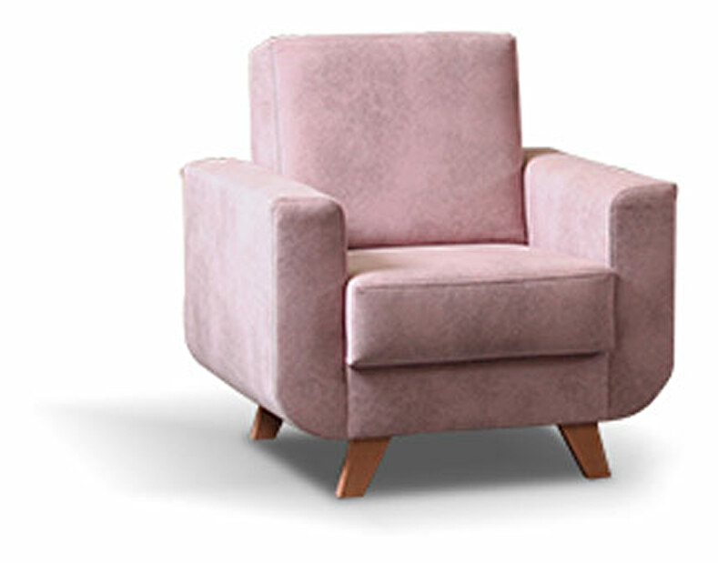 Fotelja Albertine (ružičasto-siva)