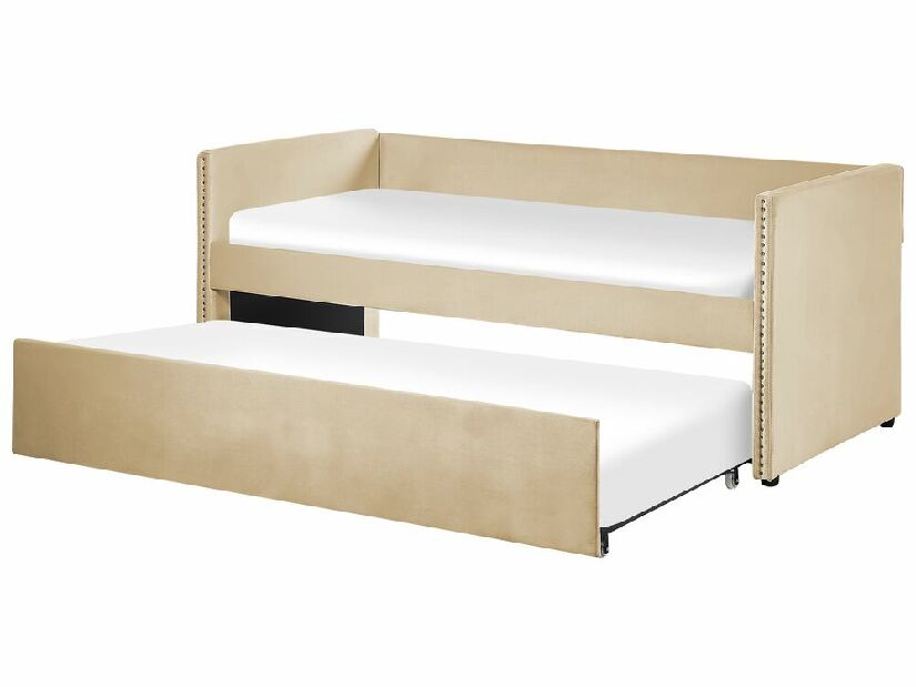 Jednostruki krevet 200 x 90 cm Tish (bež) (s podnicom)