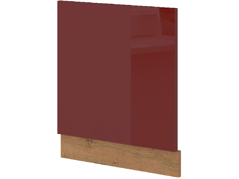 Vrata za ugrađenu perilicu posuđa Virion ZM 570 x 596 (hrast lancelot + bordo)
