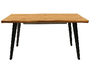 Blagovaonski stol na razvlačenje 120-180 cm Faustina (hrast artisan + crna) (za 4 do 8 osoba)