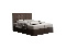 Bračni krevet  Boxspring 140 cm Duel 1 (tamnosmeđa) (s madracem i prostorom za odlaganje)