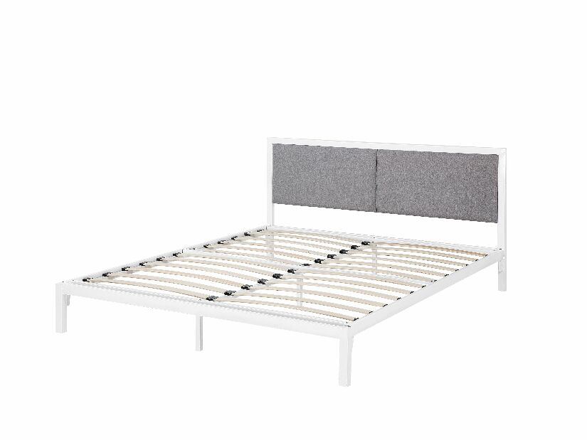 Bračni krevet 160 cm CAMAR (s podnicom) (bijela)