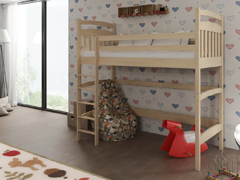 Dječji krevet 90 x 190 cm Theo (s podnicom i prostorom za odlaganje) (borovina)