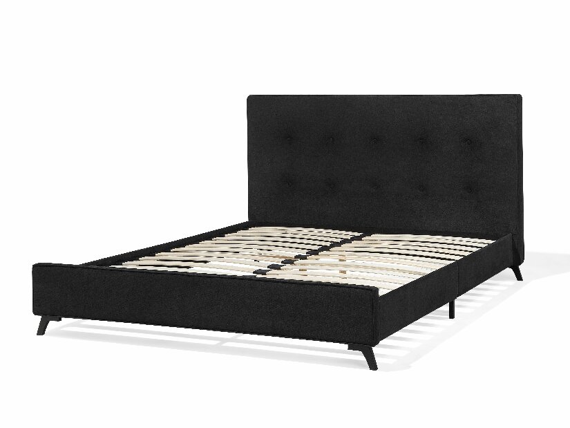 Bračni krevet 160 cm AMBRE (s podnicom) (crna)