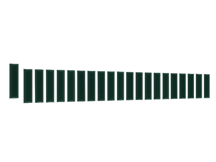 Set 20 tapeciranih panela Quadra 210x90x60 cm (zelena)