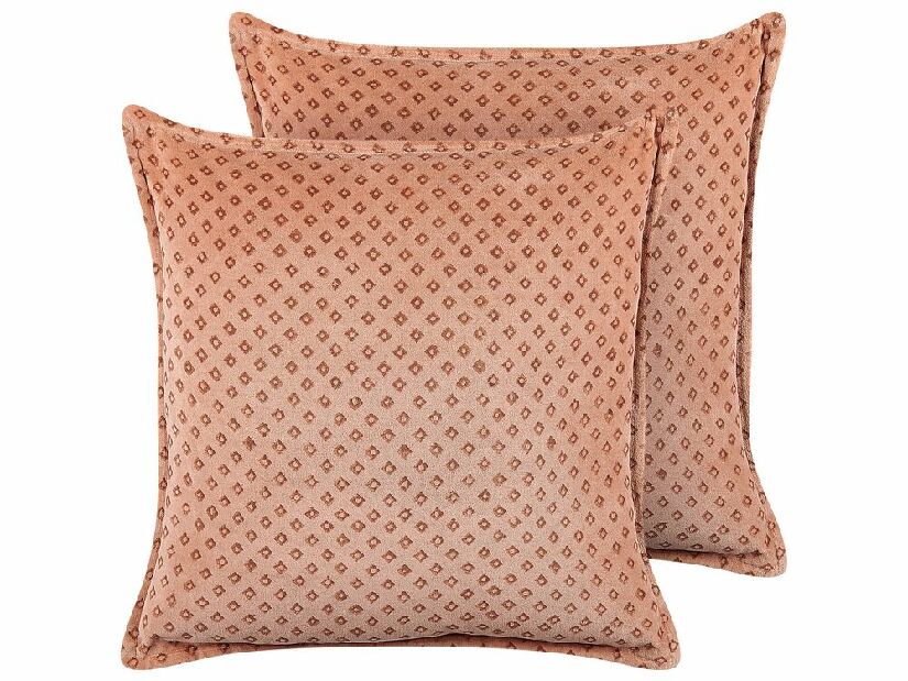 Set 2 ukrasna jastuka 45 x 45 cm Rhodo (ružičasta)
