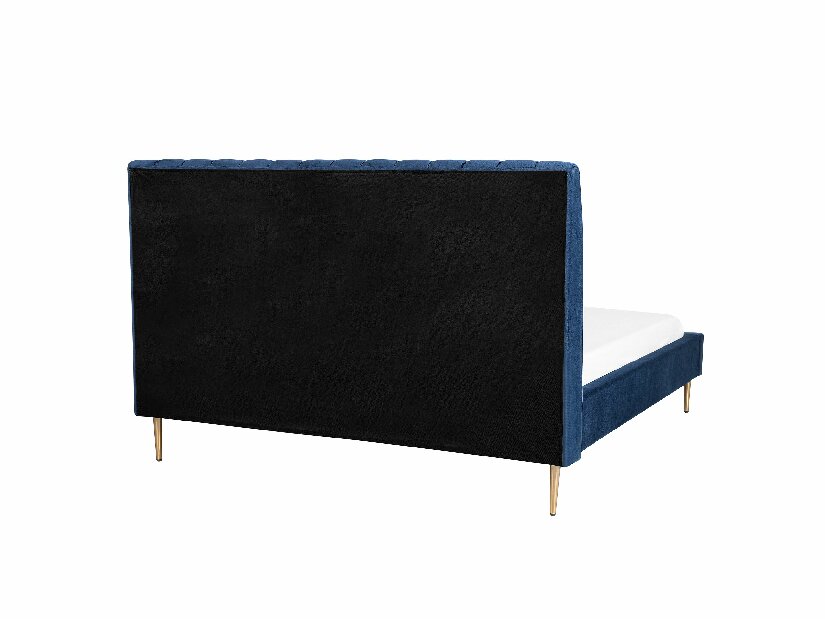 Bračni krevet 160 cm MASALA (s podnicom) (plava)