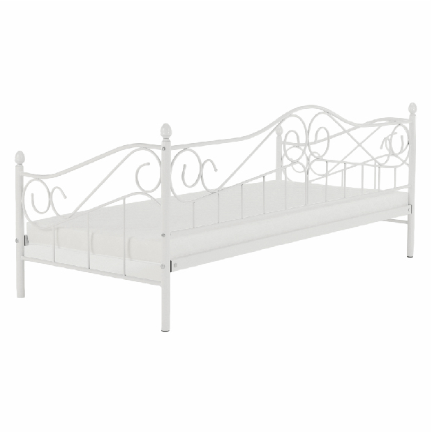 Jednostruki krevet 90 cm Danina (bijela) (s podnicom)