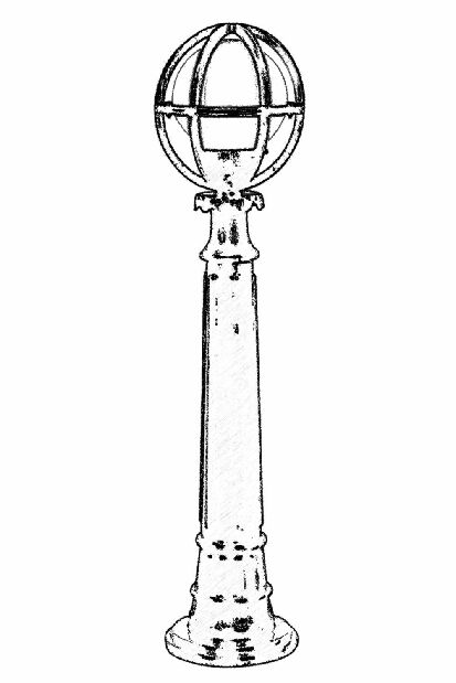 Vanjska podna svjetiljka Azhar (crna + bijela)