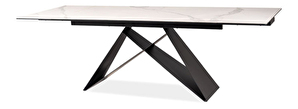 Blagovaonski stol na razvlačenje 160-240 cm Wallace (crna) (za 6 do 8 osoba)