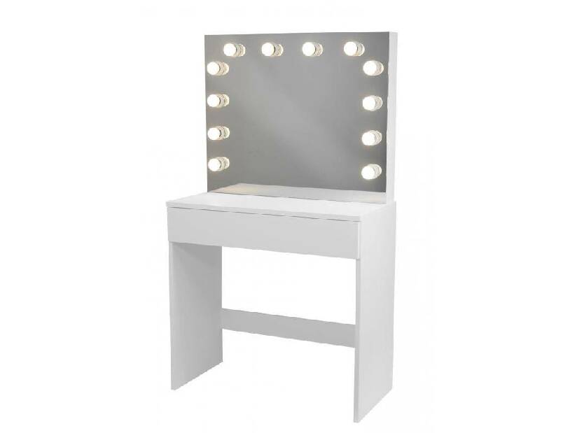 Toaletni stolić Glamorous (s LED rasvjetom) (bijela)