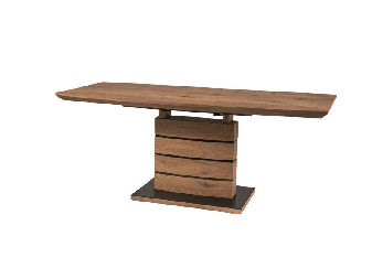 Blagovaonski stol na razvlačenje 140-180 cm Leisha (hrast + hrast) (za 4 do 8 osoba)