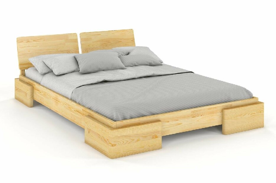 Bračni krevet 160 cm Naturlig -Jordbaer (borovina)