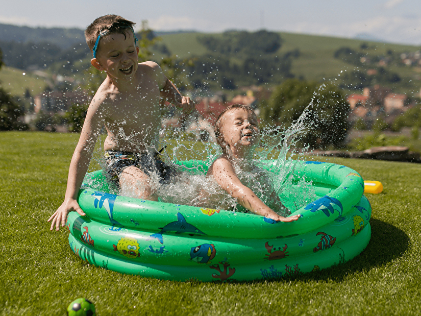 Dječji bazen na napuhavanje Leah (zelena + uzorak)