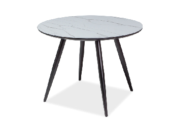 Blagovaonski stol Irina (bijela + crna) (za 4 osobe)