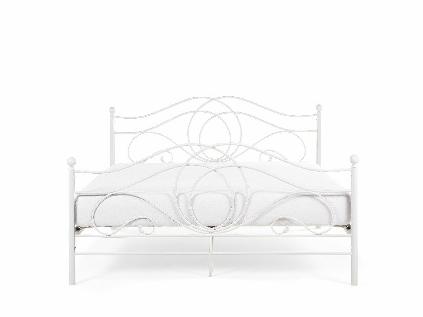 Bračni krevet 180 cm LAURA (s podnicom) (bijela)