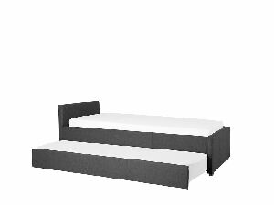 Krevet na razvlačenje 80 cm MERMAID (s podnicom) (tamno siva)