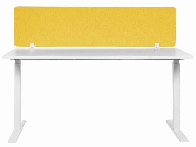 Pregrada za radni stol 160 x 40 cm Walda (žuta) 