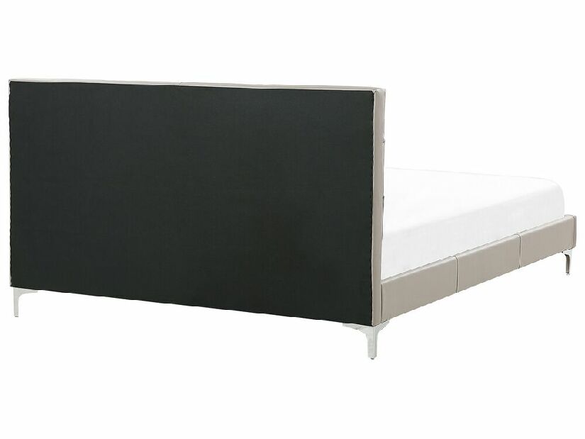 Bračni krevet 180 cm AMART (siva) (eko koža) (s podnicom)