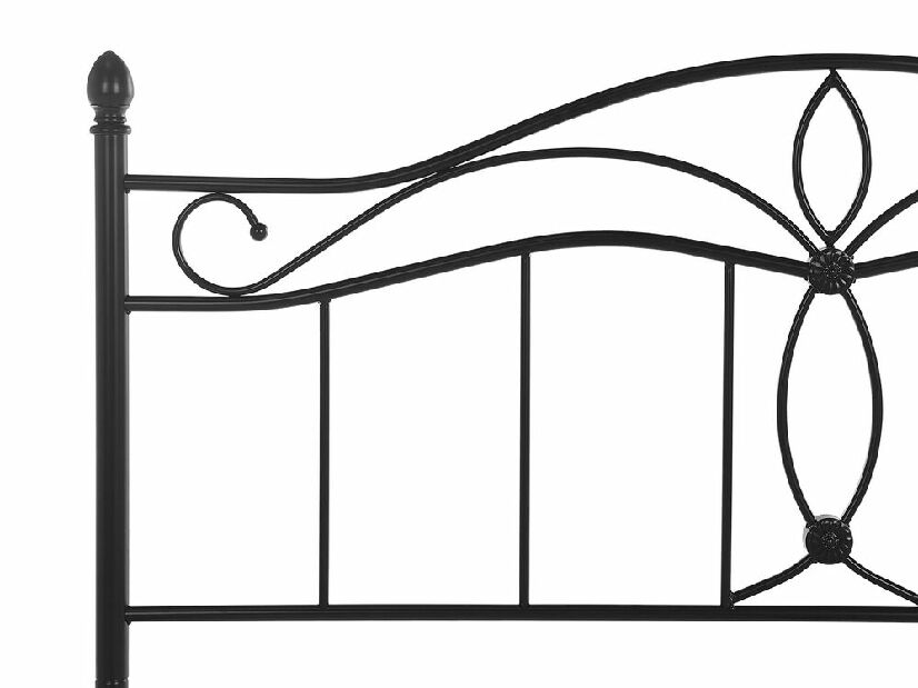 Bračni krevet 140 cm Aicha (crna) (s podnicom)