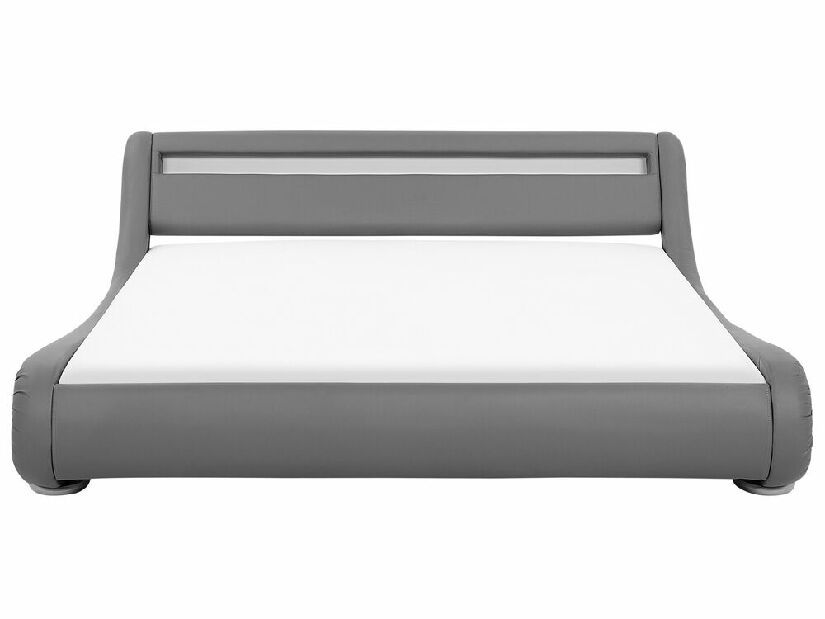 Bračni krevet 180 cm AVENUE (s podnicom i LED rasvjetom) (siva)