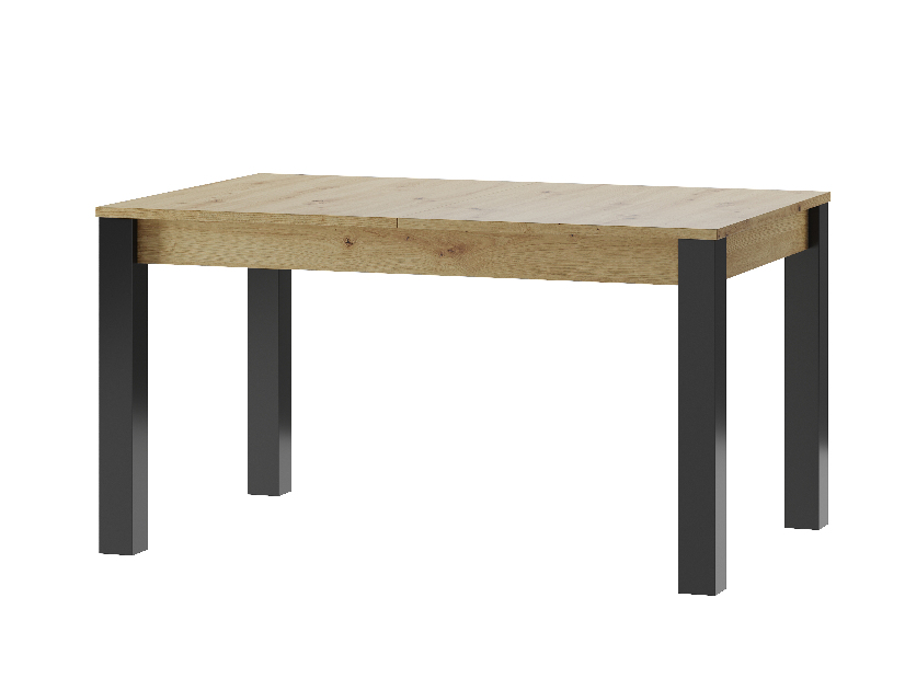 Blagovaonski stol Lorren 40 (hrast artisan + crna mat) (za 6 do 8 osoba)