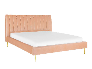 Bračni krevet 180 cm MASALA (s podnicom) (ružičasta)