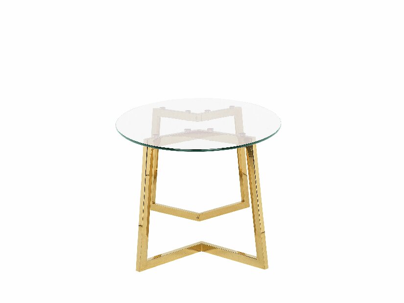 Stolić za kavu Fondi (prozirna) (zlatne noge)