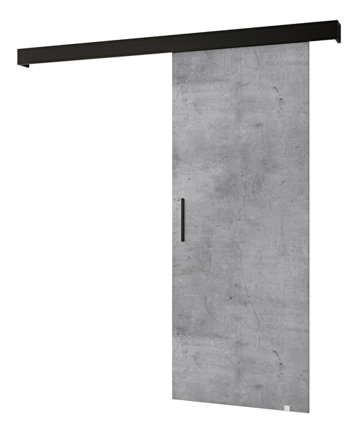 Klizna vrata 90 cm Sharlene I (beton + crna mat + crna)