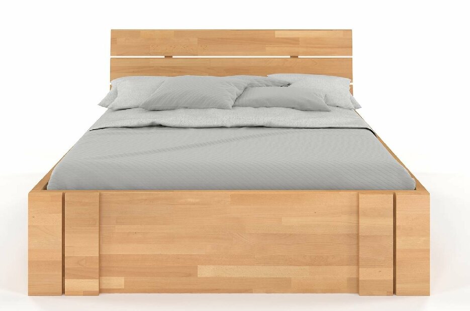 Bračni krevet 160 cm Naturlig -Tosen High Drawers (bukva)