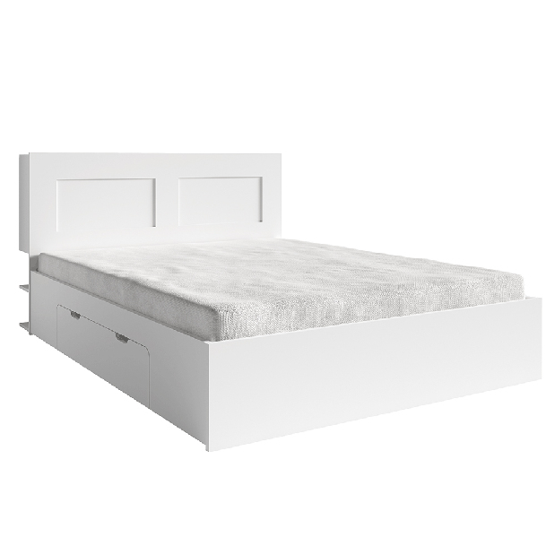 Bračni krevet 160 cm Raloma (bijela ) (s prostorom za odlaganje)