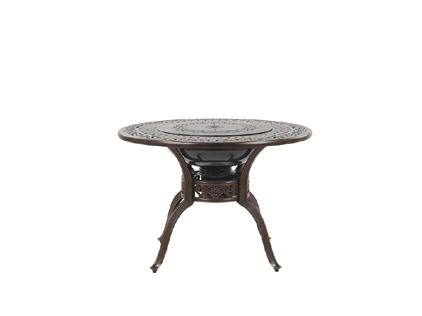 Vrtni stol MENEF (s roštiljem) (tamno smeđa) (za 4 osobe)