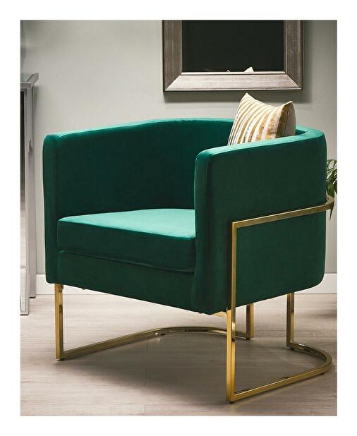 Fotelja SIKA (baršun) (zelena)