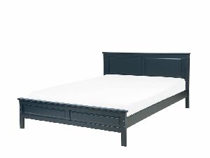 Bračni krevet 160 cm OLIVE (s podnicom) (plava)