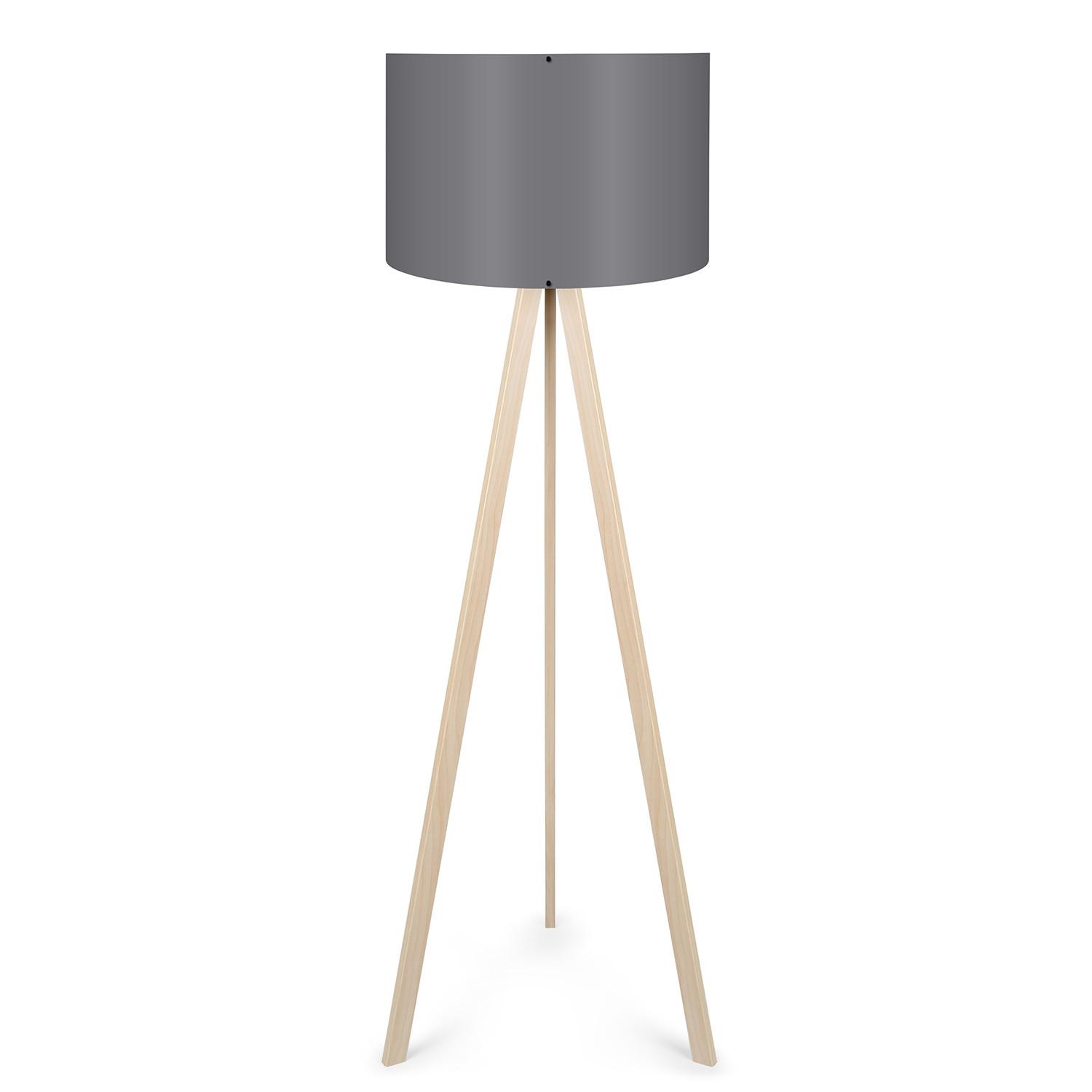 Podna svjetiljka Amorekko 1 (siva + hrast)